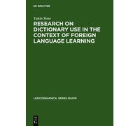 Yukio Tono Research on Dictionary Use in the Context of Forei (Copertina rigida)