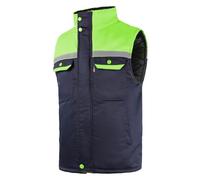 Yukirtiq Uomo Gilet Multitasche da Lavoro Imbottito Alta Visibilità Giubbotto Smanicato da Lavoro Autunno Inverno Giacca Senza Maniche Abbigliamento da Lavoro