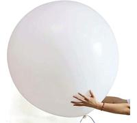 Yukiyi 6 palloncini extra large per ghirlanda, 91,4 cm, grandi, bianchi, neri, rotondi, 91,4 cm, decorazioni per compleanni, festival, matrimoni, eventi (bianco)