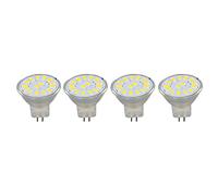 YUKOFE 4PCS 15LED MR11 Lampadina 5W 500LM Base a doppio perno Nessuna sfarfallio Lampadina per protezione degli occhi per faretti paesaggistici per soggiorno (Warm White)