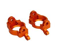 YUKOFE Aluminum Caster Blocks C Hub Set Decorative Stable C Shaped Hub Carrier for 1/10 RC Off Road Vehicle ZD Racing DBX 10 Durable Replacement Parts 2pcs Aluminum Alloy (Orange)