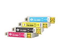 YUKOFE Cartuccia inchiostro ad alta pagina Set per le stampanti Stylus D78 D92 D120 DX4000