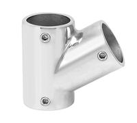 YUKOFE Connettore per corrimano a 60° in acciaio inossidabile 316, sicuro e resistente alla corrosione, facile installazione per barche, yacht, barche gonfiabili (destra Φ25 mm (1))