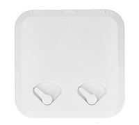YUKOFE Coperchio per Portello di Accesso al Ponte di Una Barca Bianco con 2 robuste Maniglie ad Incasso Plastica ABS 14,75 x 14,5 Pollici Montaggio a Incasso Resistente per Cabina di