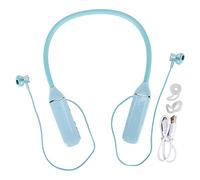 YUKOFE Cuffie Bluetooth con Archetto da Collo Display di Alimentazione a LED Riproduzione della Scheda di Memoria Auricolari magnetici Cuffie con retroilluminazione RGB (Blue)