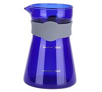 YUKOFE High Borosilicate Glass Coffee Maker Pot with Scales for Home Kitchen and Coffee Shop (Blue)