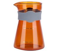 YUKOFE High Borosilicate Glass Coffee Maker Pot with Scales for Home Kitchen and Coffee Shop (Brown)