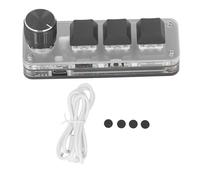 YUKOFE Tasto Mini KeyPad 3 1 manopola programmabile USB BT Interruttore blu Mini Tastiera meccanica con LED RGB