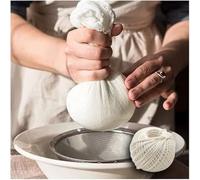 Yuktha Eternal - Panno per formaggio e spago da cucina, 1 m x 1,2 m, bianco sporco, mussola, malmal, riutilizzabile, per scolare, respirare, fermentare, cuocere al forno e altri requisiti alimentari