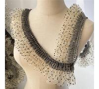 Yulakes 2 Yards Organza Pizzo Passamontagna Pizzo Tessuto Pieghettato Tulle Pizzo Bordure In Pizzo Pieghettato Bordo In Pizzo Guipure