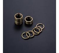Yulakes 30 pezzi 30 mm bronzo anelli portachiavi portachiavi in metallo / anelli piatti rotondi piatti portachiavi per fai da te