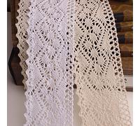 Yulakes - Bordo in pizzo di cotone, colore a scelta, lungo 2,74 m (3 iarde) e largo 8 cm, nastro all’uncinetto per lavori di cucito artigianali, decorazione di nozze, scrapbooking