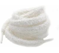 Yulakes Lacci di peluche, 2 paia di lacci rotondi da 8 mm, 100 cm, universali, morbidi e in peluche, per scarpe da ginnastica in tela, bianco, m
