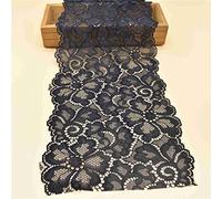 Yulakes, nastro di pizzo elasticizzato, stile vintage, per decorazioni, larghezza 18 cm, lunghezza 4,5 m