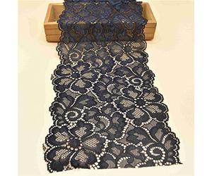Yulakes, nastro di pizzo elasticizzato, stile vintage, per decorazioni, larghezza 18 cm, lunghezza 4,5 m