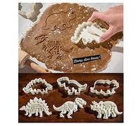 Yulakes Set di 3 formine 3D per biscotti a forma di dinosauro, per biscotti 3D, per bambini, compleanno, decorazione per feste