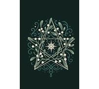 Yule Notizbuch - Mistel & Pentagramm zur Wintersonnenwende: Heidnisches Journal für Rauhnächte, Rituale und spirituelle Reflexion - 150 Dotted Seiten im 6x9 Format