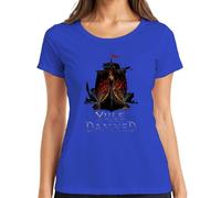 Yule of The Damned Vichingo, maglietta da donna gotica, Blu, 3XL