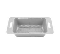 YULEESIYIP Cestello per congelatore a pozzetto, Contenitore portaoggetti Regolabile, Profondo ed espandibile, con Maniglia per la Cucina (Gray)
