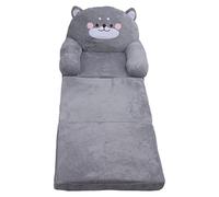 YULEESIYIP Divano per bambini con motivo a cartoni animati, cane grigio, morbido e traspirante, sedia per bambini, lettura, relax e sonno. (Triplo strato)