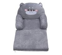 YULEESIYIP Divano per bambini con motivo a cartoni animati, cane grigio, morbido e traspirante, sedia per bambini, lettura, relax e sonno. (2 livelli)
