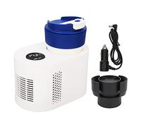 YULEESIYIP Enfriador de tazas para coche, calentador, doble función, aislamiento térmico y frío, inteligente, eléctrico, con enchufe para coche de 12 V (Blanco)