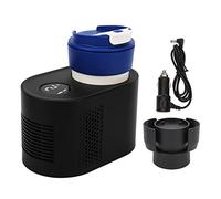 YULEESIYIP Enfriador de tazas para coche, calentador, doble función, aislamiento térmico y frío, inteligente, eléctrico, con enchufe para coche de 12 V (negro)