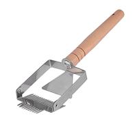 YULEESIYIP Honey Uncapping Fork Double Head Honey Cutting Fork Scraper Beehive Tool Beekeeping Equipment (Wooden Handle Double Head)