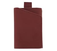 YULEESIYIP Slim Minimalista de cuero de cuero portátil Purso Portable Multi -Función Billetera para hombres Material compacto Material práctico suave (Rojo parduzco)