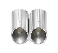 YULEGUDI Terminale di Scarico 2 Pezzi per Q7 TDI Quattro 2006 2007 2008 2009 2010 2011 2012 2013 Copertura Terminale Marmitta Tubo Scarico Auto in Acciaio Inossidabile(Silver)