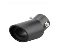 YULEGUDI Terminale di Scarico Terminale di Scarico Universale in Acciaio Inox Rotondo per Auto Terminale di Scarico Cromato Terminale di Scarico Rotondo per Auto(Bending Matte Black)