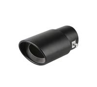 YULEGUDI Terminale di Scarico Terminale di Scarico Universale in Acciaio Inox Rotondo per Auto Terminale di Scarico Cromato Terminale di Scarico Rotondo per Auto(Straight Matte Black)