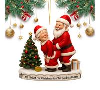 Yuletide Figure Decor - Clear Character Hanger suited to Tree Presentation | Flat Winter Icon Set featuring Graphic Detail & Easy Mount Styling suited to Window Sill Front Door Garden