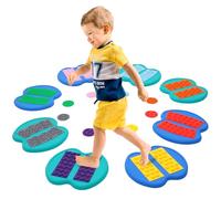 YULEYU Pietre di Equilibrio per Bambini, Pietre di Equilibrio per Bambini, Set di Dischi tattili per Bambini, 8 Pezzi di Dischi sensoriali per Interni ed Esterni, Gioco sensoriale di Corrispondenza