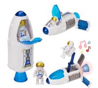 YULEYU Space Shuttle Giocattolo per Razzo, Razzi & Navi Spaziali, Spaziale Esplorazione Gioco, Set di Razzi Aerospaziali con Astronauti, Giocattolo Educativo / Regalo per Ragazzi e Ragazze