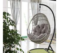 YULIAN Yuany Dondolo Uovo Cuscino Sedia con Sospensione Poltrona pensile Appeso Nido Stretto Addensare sospeso Back To Patio Giardino, 90,12 Mila Centimetri Grande Vendita (Senza Poltrona),B