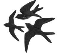 YULIAO Uccelli Neri, Esterna Uccello Arte Ferro, Metallo Uccello Decorazione, Rondine Metallo Decorazione Esterna, Utilizzato Per La Decorazione Della Parete, Protección Antioxidante, Nero