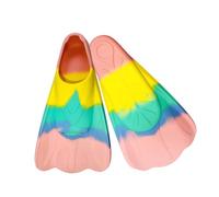 YuLiMirich Pinne da nuoto per bambini, 100% silicone, pinne corte per immersioni e nuoto, comode pinne per ragazzi e ragazze (colori macaron, M 36-38)