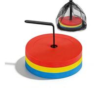YuLiMirich Set di 24 dischi di marcatura da 15 cm, con supporto per organizer, antiscivolo, per pavimenti, accessori per allenamento per calcio, basket, pallamano