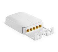 YuLinca Estensore PoE Gigabit a 5 porte per esterni, 1 PoE in 4 uscite PoE, IEEE 802.3 af/at/bt Ripetitore PoE 90W con 10/100/1000Mbps, Interruttore Passthrough POE impermeabile per montaggio a parete