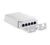 YuLinca Outdoor 5 Port PoE Extender, 1 PoE in 4 PoE Out, IEEE 802.3 af/at/bt 90W PoE Repeater con 10/100Mbps, Switch POE Passthrough impermeabile per montaggio a parete