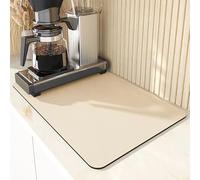 Yullows Tappetino scolapiatti da cucina, super assorbente, tappetino scolapiatti in diatomite, tappetino da bar, tappetino scolapiatti pieghevole (beige, 40 x 50 cm)