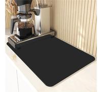Yullows Tappetino scolapiatti da cucina, super assorbente, tappetino scolapiatti pieghevole, tappetino da bar, tappetino scolapiatti per bancone della cucina (nero, 50 x 80 cm)