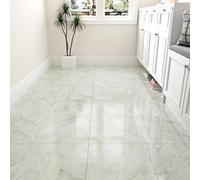 Yullpaper Piastrelle Adesive Pavimento Lucido Pavimento Pvc Adesivo Effetto Marmo Piastrelle Adesive Pavimento Bagno Pavimenti Pvc Adesivi Per Soggiorno Piastrelle Cucina 4 Pezzi,30cm x 30cm