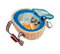 Yulokdwi Cesto da Picnic per 2 Persone - Cesto Portatile Per Giardino Con Borsa Frigo Termica | Accessori per Mobili da Esterno Viaggi Festa Famiglia Spiaggia