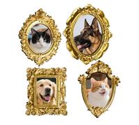 Yulokdwi Cornici in Miniatura,4 Pezzi Set di Decorazioni Vintage | Cornici Piccole Vintage,Per Comodino Libreria Progetti Fai Da Te Lavoretti Decorazioni Scrivania Foto Natale