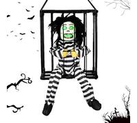 Yulokdwi Decorazioni di Halloween del Prigioniero parlante Spaventoso | Gabbia Spaventosa Prigioniero Decorazioni per la casa stregata | Decorazione di Halloween urlante con sensore di Movimento e