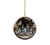 Yulokdwi Decorazioni Per Il Presepe | Decorazioni Religiose In Acrilico 2D | Addobbi per Albero della Natività - per la Casa la Libreria l'Interno Auto la Maniglia Porta i Rami e Altro