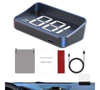 Yulokdwi Display HUD Per Parabrezza Auto, HUD per Parabrezza, Velocimetro Portatile Regolabile Indicatore Per Manubri Moto