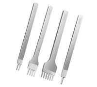 Yulokdwi Kit Per Forare Cuoio | Set Di 4 Punzoni Per Cucire E Intrecciare Il Cuoio | Attrezzi In Acciaio Per Lavorare La Pelle Ideali Per Uomini Donne Principianti